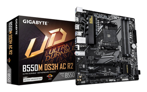 GIGABYTE B550M DS3H AC R2 Motherboard AMD Ryzen 5000 Support Wi-Fi 5 PCIe 4.0 DDR4 up to 4733MHz